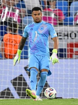 BRATISLAVA - Germany U21, U 21 goalkeeper Noah Atubolu at the National Football Stadium during the Under-21 European Championship, EM, Europameisterschaft final between Young England and Young Germany. ANP Hollandse Hoogte UEFA European Under-21 Championship 2025 Final 2024 25 xVIxANPxSportx xGerritxvanxKeulenxIVx 530848865 originalFilename: 530848865.jpg