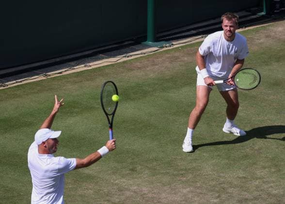 Kevin Krawietz, Tim Puetz (Kappe), Herren Doppel, Gentlemen s Doubles Tennis - Wimbledon 2025 - Grand Slam ITF ATP, Tennis Herren WTA, Tennis Damen - AELTC - London - - Great Britain - 2 July 2025. Copyright: xJuergenxHasenkopfx