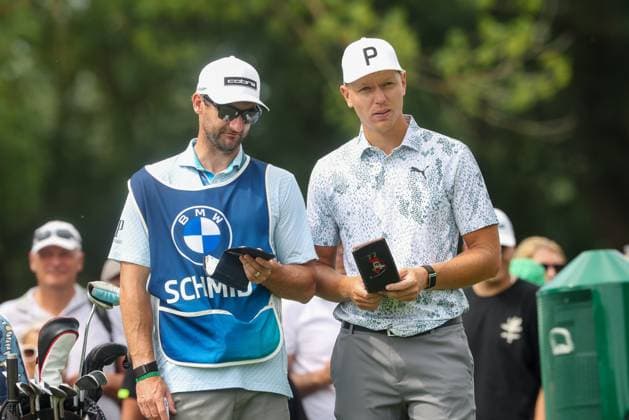 Matti Schmid (GER) am Abschlag,Tee 36. BMW International Open 2025, Golf, DP World Tour, Herren, Runde 1, 03.07.2025 Eichenried Bayern Deutschland