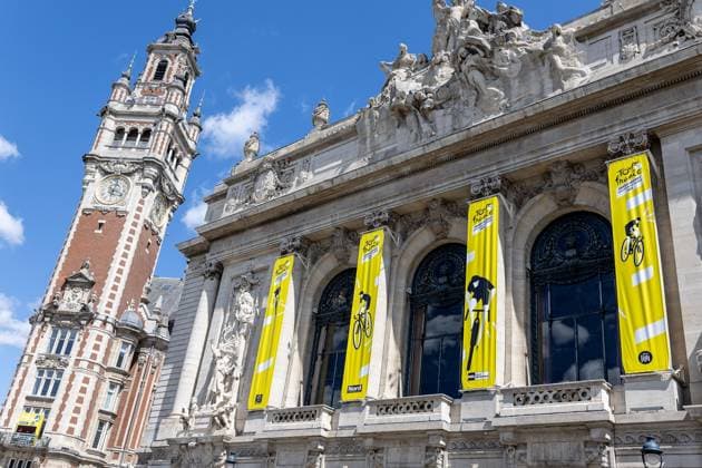 LILLE - - TOUR DE FRANCE - LILLE PHOTOPQR VOIX DU NORD PASCAL BONNIERE ; 03 07 2025 ; LILLE 03.07.2025 j moins 2 avant le depart du tour de France , presentation a Lille . Photo Pascal Bonniere La voix Du Nord - Two days to go before the start of the Tour de France — presentation in Lille Lille July 3, 2025 HAUTS DE FRANCE France  Copyright: xPHOTOPQR VOIXxDUxNORD MAXPPPxPASCALxBONNIEREx 20250703VDN3063 20250703VDN3063