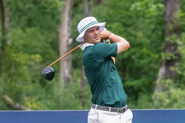 Martin Kaymer (GER) am Abschlag,Tee, 36. BMW International Open 2025, Golf, DP World Tour, Herren, Runde 1, 03.07.2025 Eichenried Bayern Deutschland