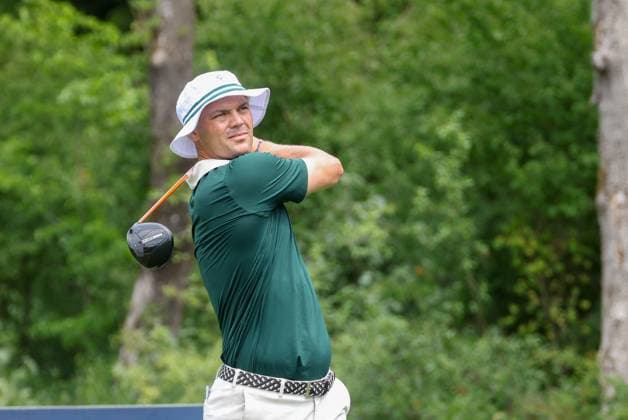 Martin Kaymer (GER) am Abschlag,Tee, 36. BMW International Open 2025, Golf, DP World Tour, Herren, Runde 1, 03.07.2025 Eichenried Bayern Deutschland