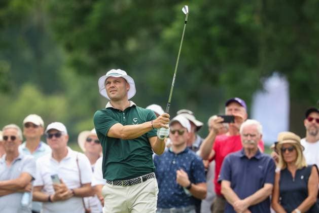 Martin Kaymer (GER) am Abschlag,Tee, 36. BMW International Open 2025, Golf, DP World Tour, Herren, Runde 1, 03.07.2025 Eichenried Bayern Deutschland