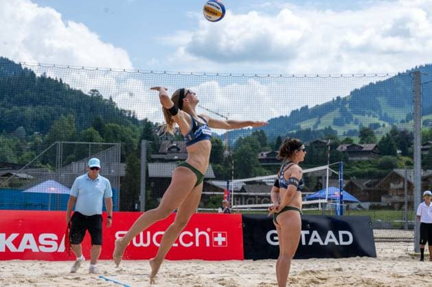 RECORD DATE NOT STATED Beach Pro Tour - Elite 16 Gstaad, 03.07.2025 Sandra Ittlinger (GER), Anna Grüne (GER); Beach Pro Tour - Elite 16 Gstaad am 03.07.2025 Copyright: xBEAUTIFULxSPORTS PeterxWeberx