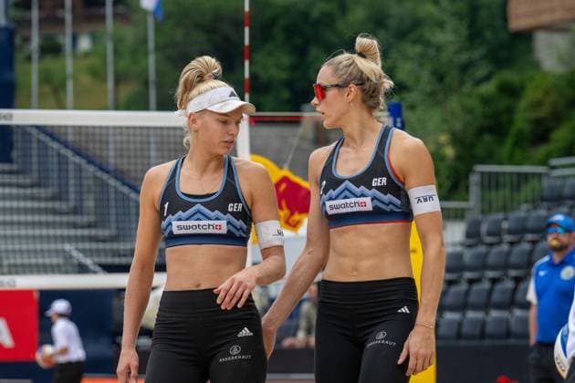 RECORD DATE NOT STATED Beach Pro Tour - Elite 16 Gstaad, 03.07.2025 Linda Bock (GER), Louisa Lippmann (GER); Beach Pro Tour - Elite 16 Gstaad am 03.07.2025 Copyright: xBEAUTIFULxSPORTS PeterxWeberx