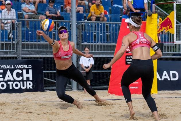 RECORD DATE NOT STATED Beach Pro Tour - Elite 16 Gstaad, 03.07.2025 Svenja Mueller (GER), Cinja Tillmann (GER); Beach Pro Tour - Elite 16 Gstaad am 03.07.2025 Copyright: xBEAUTIFULxSPORTS PeterxWeberx