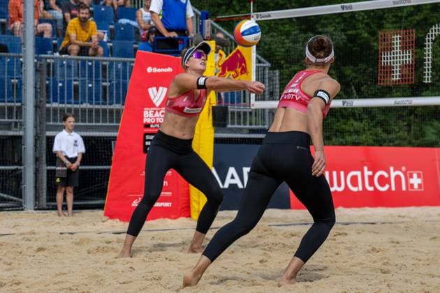 RECORD DATE NOT STATED Beach Pro Tour - Elite 16 Gstaad, 03.07.2025 Svenja Mueller (GER); Beach Pro Tour - Elite 16 Gstaad am 03.07.2025 Copyright: xBEAUTIFULxSPORTS PeterxWeberx