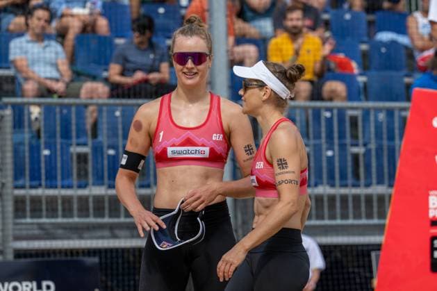 RECORD DATE NOT STATED Beach Pro Tour - Elite 16 Gstaad, 03.07.2025 Svenja Mueller (GER), Cinja Tillmann (GER); Beach Pro Tour - Elite 16 Gstaad am 03.07.2025 Copyright: xBEAUTIFULxSPORTS PeterxWeberx
