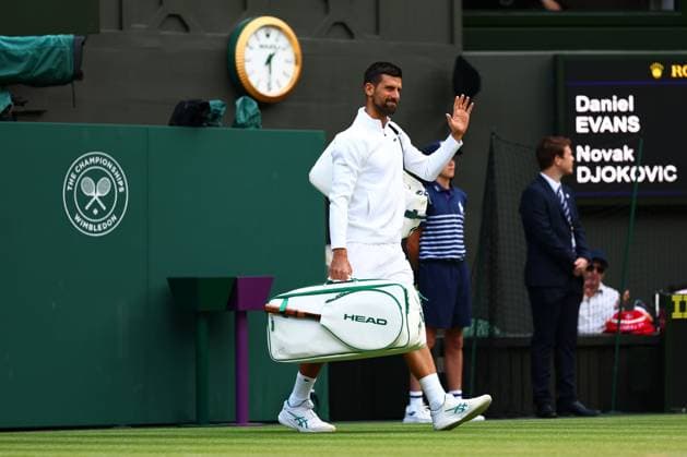 Novak Djokovic during his second round match Wimbledon Tennis Championships, Day 4, The All England Lawn Tennis and Croquet Club, London, UK - 03 Jul 2025London The All England Lawn Tennis and United Kingdom  Copyright: xJamesxMarsh Shutterstockx 15382593aj