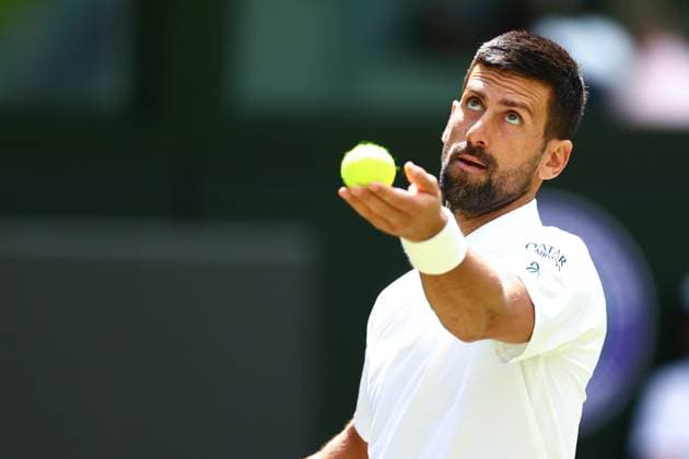 Novak Djokovic during his second round match Wimbledon Tennis Championships, Day 4, The All England Lawn Tennis and Croquet Club, London, UK - 03 Jul 2025London The All England Lawn Tennis and United Kingdom  Copyright: xJamesxMarsh Shutterstockx 15382593ap