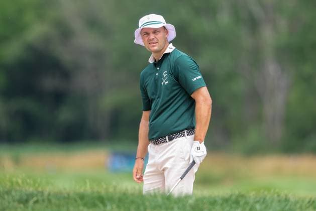 Martin Kaymer (GER) schlaegt aus dem Bunker, Sand, 36. BMW International Open 2025, Golf, DP World Tour, Herren, Runde 1, 03.07.2025 Eichenried Bayern Deutschland