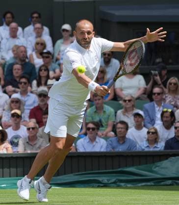 Tennis - 2025 Wimbledon Championships - Men™s Singles - 2nd round - Dan Evans v Novak Djokovic All England Lawn Tennis & Croquet Club - Thursday 3rd July 2025 Dan Evans of GBR 