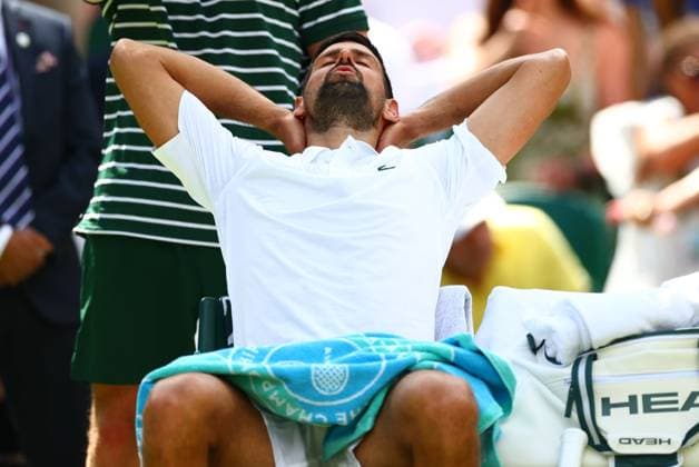 Novak Djokovic during his second round match Wimbledon Tennis Championships, Day 4, The All England Lawn Tennis and Croquet Club, London, UK - 03 Jul 2025London The All England Lawn Tennis and United Kingdom  Copyright: xJamesxMarsh Shutterstockx 15382593by