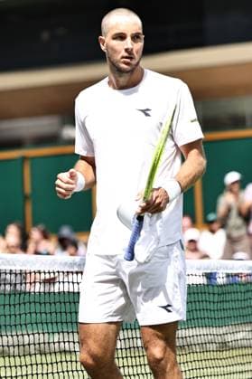 Jan-Lennard Struff, GER, during second round of 2025 All England Lawn Tennis Championships at Wimbledon, mens singles, London, 03 07 2025; -