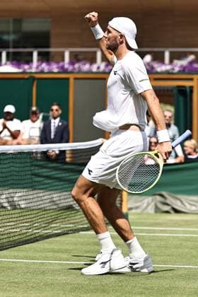 Jan-Lennard Struff, GER, during second round of 2025 All England Lawn Tennis Championships at Wimbledon, mens singles, London, 03 07 2025; -