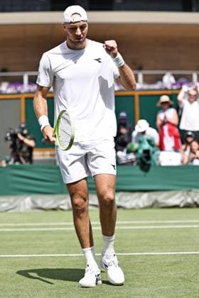 Jan-Lennard Struff, GER, during second round of 2025 All England Lawn Tennis Championships at Wimbledon, mens singles, London, 03 07 2025; -