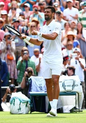 Novak Djokovic wins his second round match against Dan Evans Wimbledon Tennis Championships, Day 4, The All England Lawn Tennis and Croquet Club, London, UK - 03 Jul 2025London The All England Lawn Tennis and United Kingdom  Copyright: xJamesxMarsh Shutterstockx 15382593cq