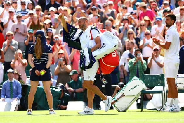 Novak Djokovic wins his second round match against Dan Evans Wimbledon Tennis Championships, Day 4, The All England Lawn Tennis and Croquet Club, London, UK - 03 Jul 2025London The All England Lawn Tennis and United Kingdom  Copyright: xJamesxMarsh Shutterstockx 15382593cx