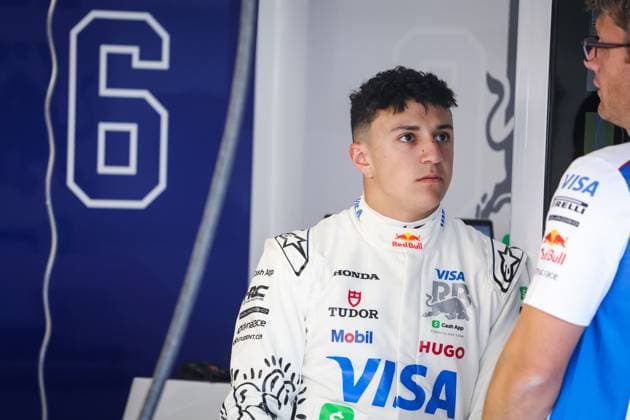 F1 - BRITISH GRAND PRIX 2025 HADJAR Isack (fra), Visa Cash App RB F1 Team VCARB02, portrait during the Formula 1 Qatar Airways British Grand Prix 2025, 12th round of the 2025 FIA Formula One World Championship, WM, Weltmeisterschaft from July 4 to 6, 2025 on the Silverstone Circuit, in Silverstone, United Kingdom - SilverstoneUnited Kingdom  Copyright: xANTONINxVINCENTx