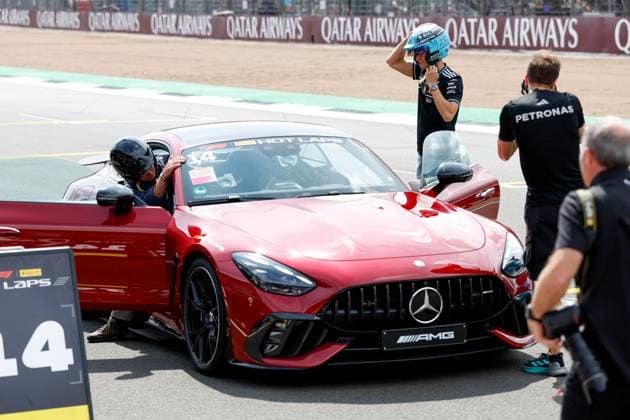 F1 - BRITISH GRAND PRIX 2025 RUSSELL George (gbr), Mercedes AMG F1 Team W16, portrait during the Formula 1 Qatar Airways British Grand Prix 2025, 12th round of the 2025 FIA Formula One World Championship, WM, Weltmeisterschaft from July 4 to 6, 2025 on the Silverstone Circuit, in Silverstone, United Kingdom - SilverstoneUnited Kingdom  Copyright: xDPPIx