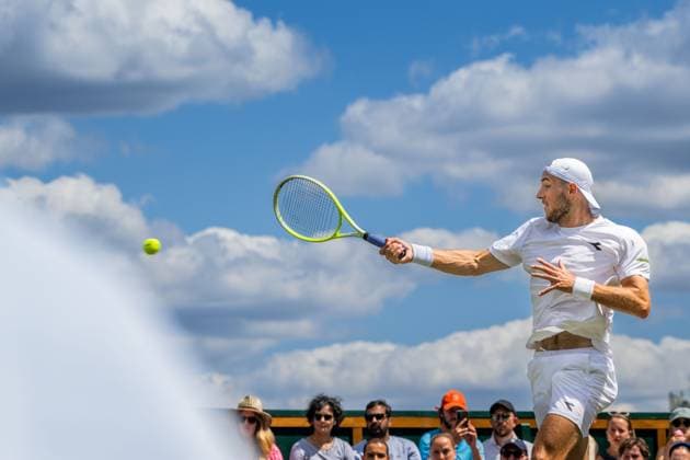 250703 Jan-Lennard Struff of Germany competes in a second round singles tennis match during day 4 of Wimbledon on July 3, 2025 in London. Photo: Petter Arvidson BILDBYRAN kod PA PA1048 tennis wimbledon day 4 bbeng tyskland *** 250703 Jan Lennard Struff of Germany competes in a second round singles tennis match during day 4 of Wimbledon on July 3, 2025 in London Photo Petter Arvidson BILDBYRAN kod PA PA1048 tennis wimbledon day 4 bbeng deutschland  Copyright: PETTERxARVIDSON BB250703PA006
