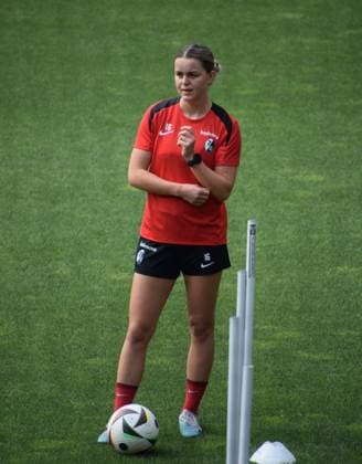 Schwarzwald Stadion, 3th July 2025 Greta Stegemann (16 Freiburg) during the training from the SC Freiburg Frauen on 3th july 2025 (Arne van der Ben SPP) Copyright: xArnexvanxderxBenx xSPPx spp-en-ArVaDeBeSp-SPO-3