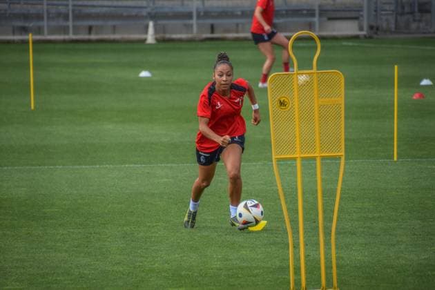 Schwarzwald Stadion, 3th July 2025 Annie Karich (6 Freiburg) during the training from the SC Freiburg Frauen on 3th july 2025 (Arne van der Ben SPP) Copyright: xArnexvanxderxBenx xSPPx spp-en-ArVaDeBeSp-SPO-14