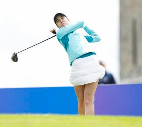 3rd July 2025; The O& x2019;Meara Course at Carton House, Maynooth, County Kildare, Ireland; KPMG Womens Irish Open Golf, Round 1; Anna Abom of Ireland tees off on the 10th hole  ActionPlus12808531 PeterxFitzpatrick