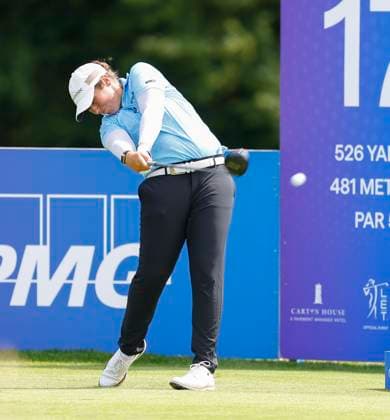 3rd July 2025; The O& x2019;Meara Course at Carton House, Maynooth, County Kildare, Ireland; KPMG Womens Irish Open Golf, Round 1; Danielle Du Toit of Republic of South Africa tees off on the 17th hole  ActionPlus12808533 PeterxFitzpatrick