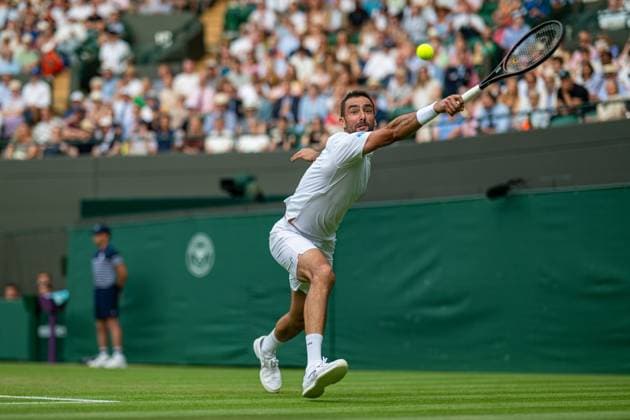 Tennis - Wimbledon Championship 2025 - Day 4 LONDON, ENGLAND - Thursday, July 3, 2025: Marin ÄailiÄ‡ (CRO) during the Gentlemen s Singles 2nd Round on Day Four of The Championships Wimbledon 2025 at the All England Lawn Tennis and Croquet Club. (Photo by Kirsten Holst Propaganda) LONDON All England Lawn Tennis and Croquet Club GREATER LONDON ENGLAND  Copyright: xKirstenxHolstx 2025-07-03-145-Wimbledon_2025_Day_4