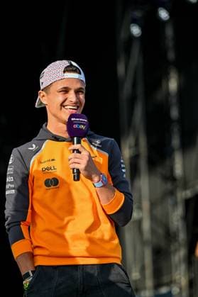 Formula 1 Launch Event, Drivers Silverstone, UK, 03 July, 2025. 03 July 2025. Lando Norris, McLaren, on the ebay Main Stage for the Launch Event at the Formula 1 Qatar Airways British Grand Prix at Silverstone, Northamptonshire, UK., Credit:Lee Floyd Avalon UK, Northamptonshire, Silverstone Copyright: xLeexFloydx xAvalonx 1018158149