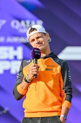 Formula 1 Launch Event, Drivers Silverstone, UK, 03 July, 2025. 03 July 2025. Lando Norris, McLaren, on the ebay Main Stage for the Launch Event at the Formula 1 Qatar Airways British Grand Prix at Silverstone, Northamptonshire, UK., Credit:Lee Floyd Avalon UK, Northamptonshire, Silverstone Copyright: xLeexFloydx xAvalonx 1018158213