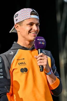 Formula 1 Launch Event, Drivers Silverstone, UK, 03 July, 2025. 03 July 2025. Lando Norris, McLaren, on the ebay Main Stage for the Launch Event at the Formula 1 Qatar Airways British Grand Prix at Silverstone, Northamptonshire, UK., Credit:Lee Floyd Avalon UK, Northamptonshire, Silverstone Copyright: xLeexFloydx xAvalonx 1018158733