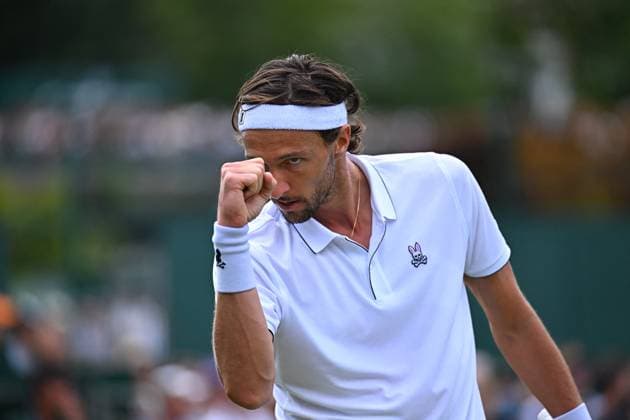Wimbledon - 2nd Round Arthur Rinderknech (FRA) during his second round match at the 2025 Wimbledon Championships at the AELTC in London, GREAT BRITAIN, on July 3, 2025. Photo by Corinne Dubreuil ABACAPRESS.COM London United Kingdom  Copyright: xDubreuilxCorinne ABACAx