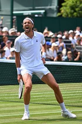 Wimbledon - 2nd Round Arthur Rinderknech (FRA) during his second round match at the 2025 Wimbledon Championships at the AELTC in London, GREAT BRITAIN, on July 3, 2025. Photo by Corinne Dubreuil ABACAPRESS.COM London United Kingdom  Copyright: xDubreuilxCorinne ABACAx
