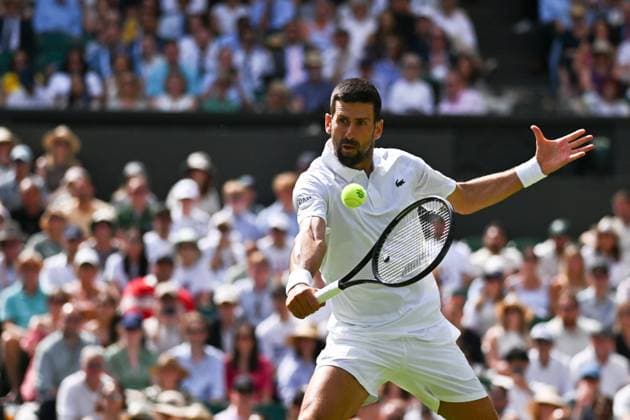 Wimbledon - 2nd Round Novak Djokovic (SRB) during his second round match at the 2025 Wimbledon Championships at the AELTC in London, GREAT BRITAIN, on July 3, 2025. Photo by Corinne Dubreuil ABACAPRESS.COM London United Kingdom  Copyright: xDubreuilxCorinne ABACAx