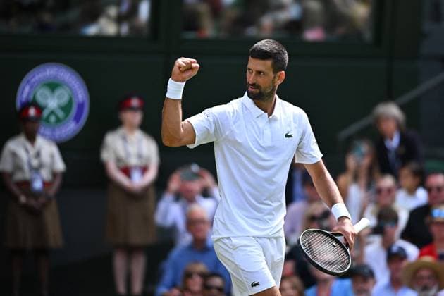 Wimbledon - 2nd Round Novak Djokovic (SRB) during his second round match at the 2025 Wimbledon Championships at the AELTC in London, GREAT BRITAIN, on July 3, 2025. Photo by Corinne Dubreuil ABACAPRESS.COM London United Kingdom  Copyright: xDubreuilxCorinne ABACAx