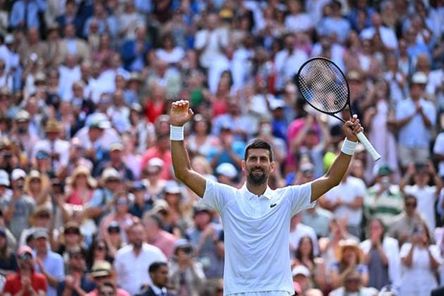 Wimbledon - 2nd Round Novak Djokovic (SRB) during his second round match at the 2025 Wimbledon Championships at the AELTC in London, GREAT BRITAIN, on July 3, 2025. Photo by Corinne Dubreuil ABACAPRESS.COM London United Kingdom  Copyright: xDubreuilxCorinne ABACAx