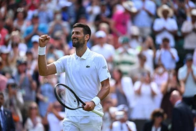 Wimbledon - 2nd Round Novak Djokovic (SRB) during his second round match at the 2025 Wimbledon Championships at the AELTC in London, GREAT BRITAIN, on July 3, 2025. Photo by Corinne Dubreuil ABACAPRESS.COM London United Kingdom  Copyright: xDubreuilxCorinne ABACAx
