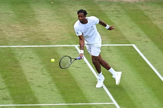 Wimbledon - 2nd Round Gael Monfils (FRA) during his second round match at the 2025 Wimbledon Championships at the AELTC in London, GREAT BRITAIN, on July 3, 2025. Photo by Corinne Dubreuil ABACAPRESS.COM London United Kingdom  Copyright: xDubreuilxCorinne ABACAx