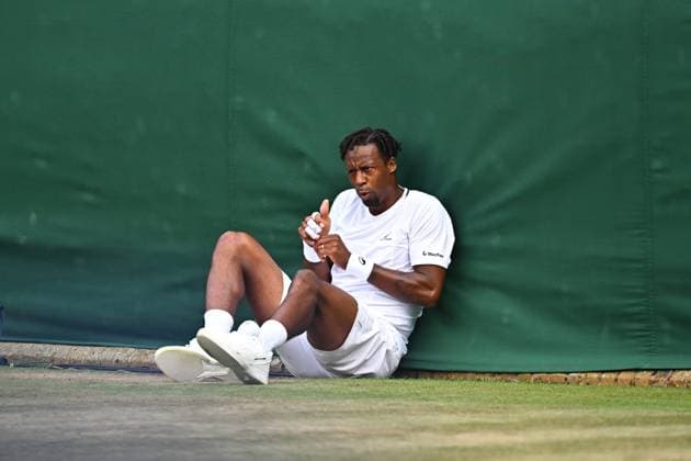 Wimbledon - 2nd Round Gael Monfils (FRA) during his second round match at the 2025 Wimbledon Championships at the AELTC in London, GREAT BRITAIN, on July 3, 2025. Photo by Corinne Dubreuil ABACAPRESS.COM London United Kingdom  Copyright: xDubreuilxCorinne ABACAx