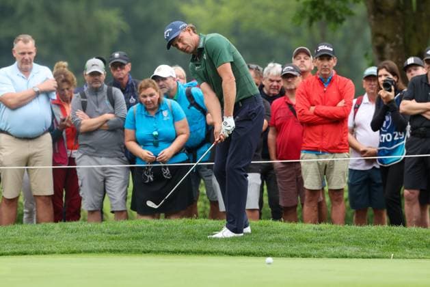 Marcel Siem (GER) beim Chip aufs Green, 36. BMW International Open 2025, Golf, DP World Tour, Herren, Runde 2, 04.07.2025 Eichenried Bayern Deutschland