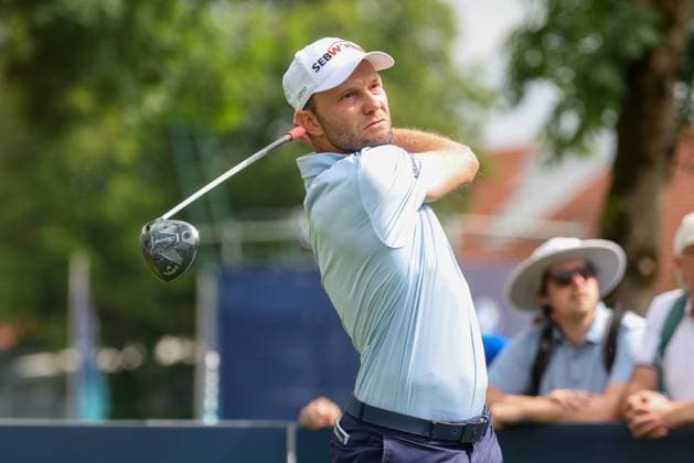 Maximilian Kieffer (GER) am Abschlag,Tee, 36. BMW International Open 2025, Golf, DP World Tour, Herren, Runde 2, 04.07.2025 Eichenried Bayern Deutschland