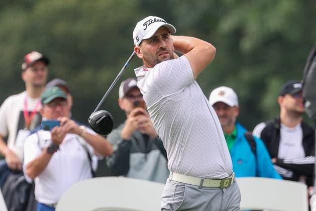 Nicolai von Dellingshausen (GER) am Abschlag,Tee, 36. BMW International Open 2025, Golf, DP World Tour, Herren, Runde 2, 04.07.2025 Eichenried Bayern Deutschland