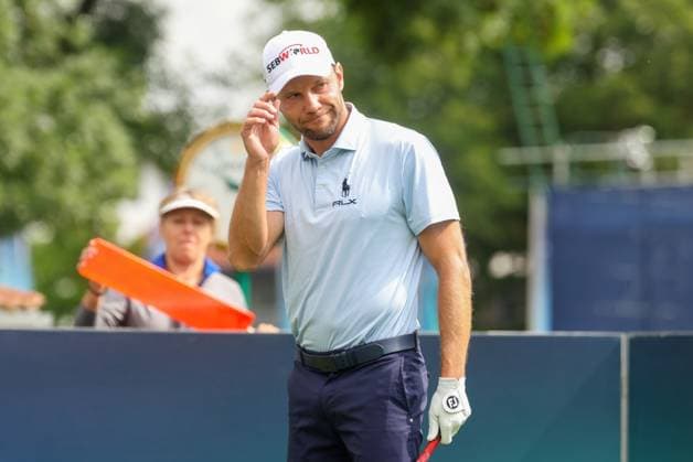 Maximilian Kieffer (GER) am Abschlag,Tee, 36. BMW International Open 2025, Golf, DP World Tour, Herren, Runde 2, 04.07.2025 Eichenried Bayern Deutschland