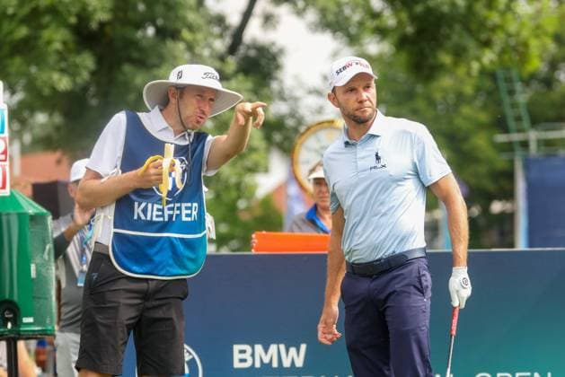 Maximilian Kieffer (GER) am Abschlag,Tee, 36. BMW International Open 2025, Golf, DP World Tour, Herren, Runde 2, 04.07.2025 Eichenried Bayern Deutschland