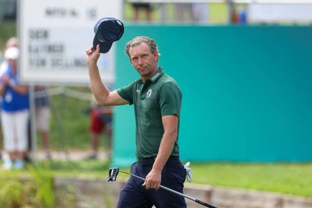 Marcel Siem (GER) auf dem Green der 18, 36. BMW International Open 2025, Golf, DP World Tour, Herren, Runde 2, 04.07.2025 Eichenried Bayern Deutschland