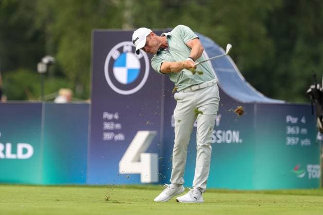 Hurly Long (GER) am Abschlag,Tee, 36. BMW International Open 2025, Golf, DP World Tour, Herren, Runde 2, 04.07.2025 Eichenried Bayern Deutschland