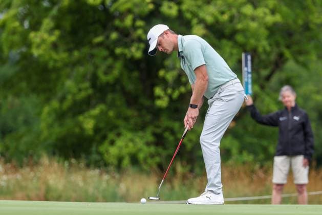 Hurly Long (GER) beim Putten, 36. BMW International Open 2025, Golf, DP World Tour, Herren, Runde 2, 04.07.2025 Eichenried Bayern Deutschland