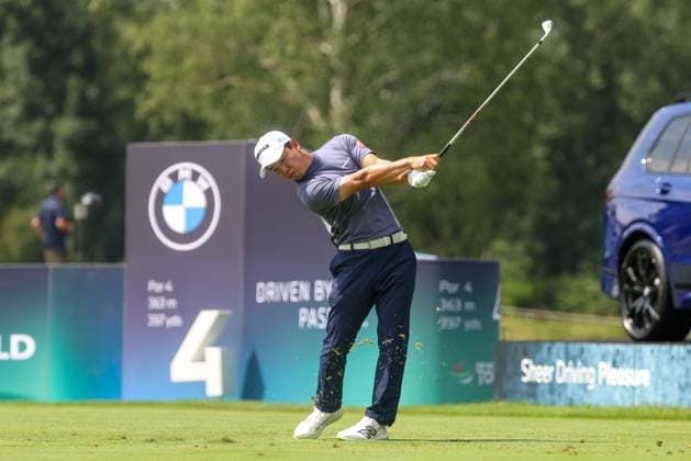 Yuto Katsuragawa (JPN) am Abschlag,Tee, 36. BMW International Open 2025, Golf, DP World Tour, Herren, Runde 2, 04.07.2025 Eichenried Bayern Deutschland